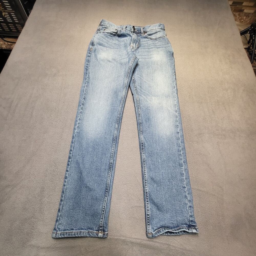 Old Navy Jeans Mens 28x29 Blue Slim Straight Leg Distressed Denim